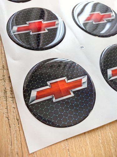 Chevrolet Domed Sticker Wheel Hub Cap Stickers Logo Silicone Emblem Decals 4pcs - Picture 15 of 16