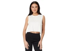 Splits59 Sienna Cropped Tank Top Women's XS White Crewneck Sleeveless Pullover