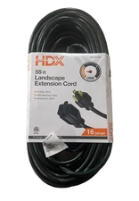 HDX 55 Ft. 16/3 Green Outdoor Extension Cord (1-Pack)
