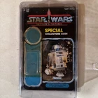 VINTAGE KENNER STAR WARS POTF R2-D2 POP UP LIGHTSABER CARD BACK AND BLISTER
