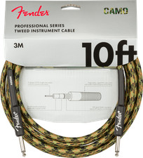 Genuine Fender  Professional Series Instrument Cable, 10', Woodland Camo