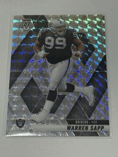 2025 PANINI MOSAIC WARREN SAPP SILVER PRIZM OAKLAND RAIDERS NFL HOF