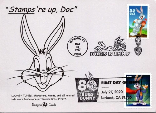 Dr Jim Stamps Maximum Card Bugs Bunny 32C Forever 2V Fdc