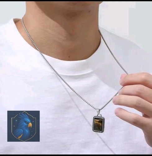 Renaissance Costume Tiger’s Eye Gemstone Rope Edge Amulet Boxed Gift For Him - Bild 5 von 12