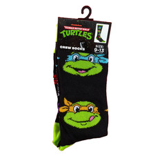 NWT Teenage Mutant Ninja Turtles Crew Socks, Shoe Size 9-13, New With Tags TMNT