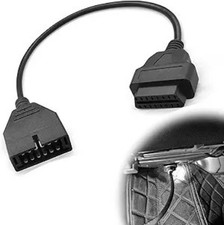OBD1 to OBD2 Adapter Cable, 12-Pin to 16-Pin OBD II Scanner Diagnostic Tool Conn
