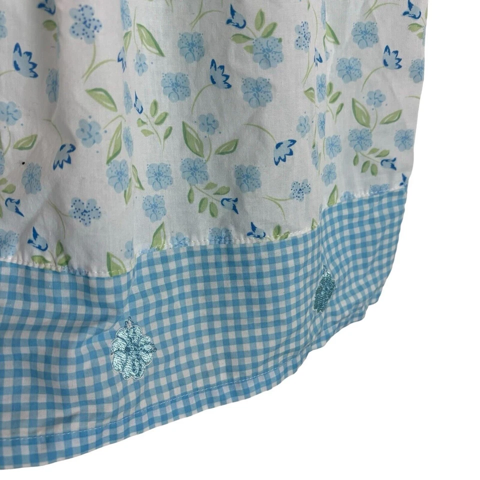 Brooks Fitch Apparel Blue Green Floral Sleeveless Dress Tie Waist Girls 6X - Image 3 of 4