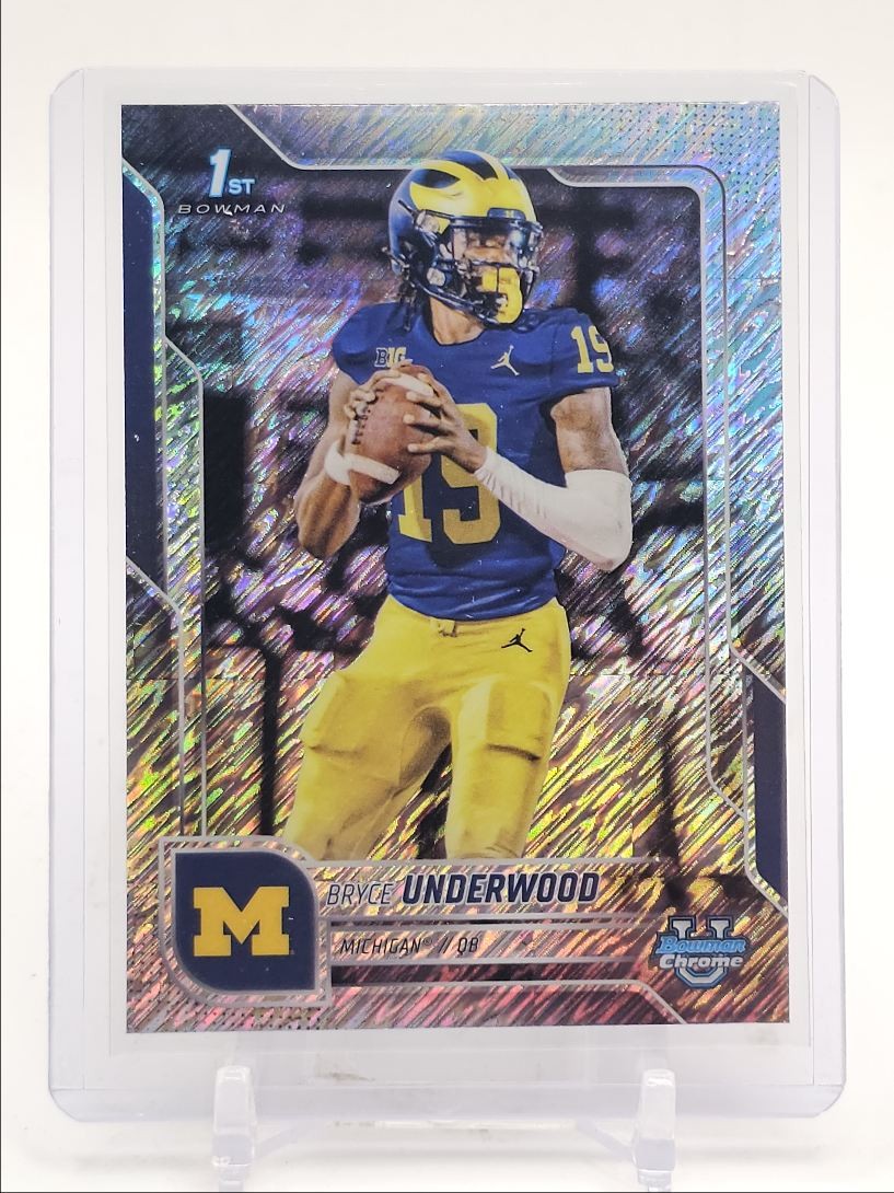 BRYCE UNDERWOOD 2025 BOWMAN UNIVERSITY CHROME 1ST SHIMMER REFRACTOR Q3599