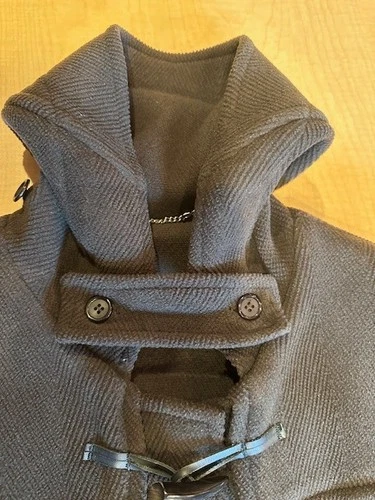 BURBERRY London Duffle Coat Mens Medium Olive Brown Toggle Hooded Jacket image 5