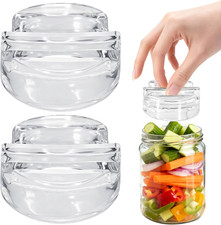2Pcs Fermentation Glass Weights for Wide Mouth Jars - Pickle Bottles with Sealin