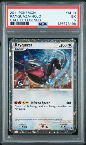Rayquaza graded PSA 5 for sale on eBay