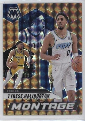 2024-25 Panini Mosaic Montage Bronze Mosaic Prizm /75 Tyrese Haliburton #10 7ba