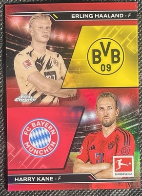2024 Topps Chrome Bundesliga History is Now Dual Harry Kane Erling Haaland /5🔥