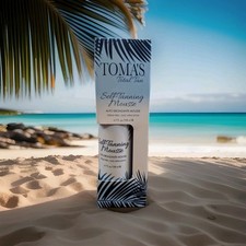 Toma's Total Tan Self-Tanning Mousse 6.7 Oz With Mitt Sun Summer Skincare NIB