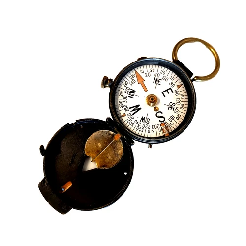 WW1 US Military Engineer Corps Brass Compass # 51478 Cruchon Emons Berne Vintage