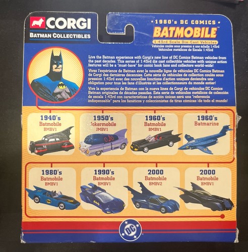2004 Corgi Featuring 1980's DC Comics THE BATMOBILE 1/43 Die Cast Vehicle - Picture 2 of 3