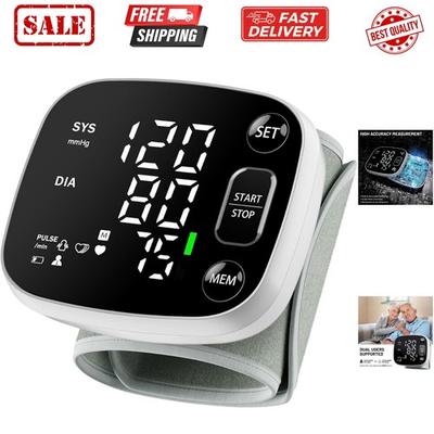 #ad Blood Pressure Monitors for Home Use Rechargeable Wrist Digital BP Machine Cu... $56.53