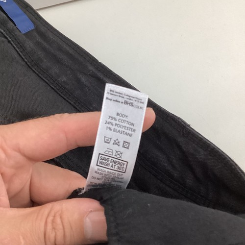 BHS Black Cropped Jeans Size 14 EUR 42 - Picture 5 of 8