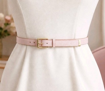MCM ADJUSTABLE LEATHER BELT NWT COLOR BLOSSOM PINK WITH WHITE LOGO. ? MCM | Accessories | Pink Mcm Belt | Poshmark main image 4