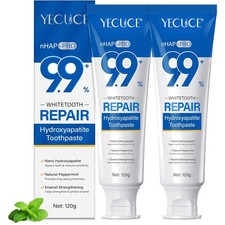Hydroxylapatit Zahnpasta 2er-Pack, Nano Zahnpasta, Remineralisierung, Schutz,...