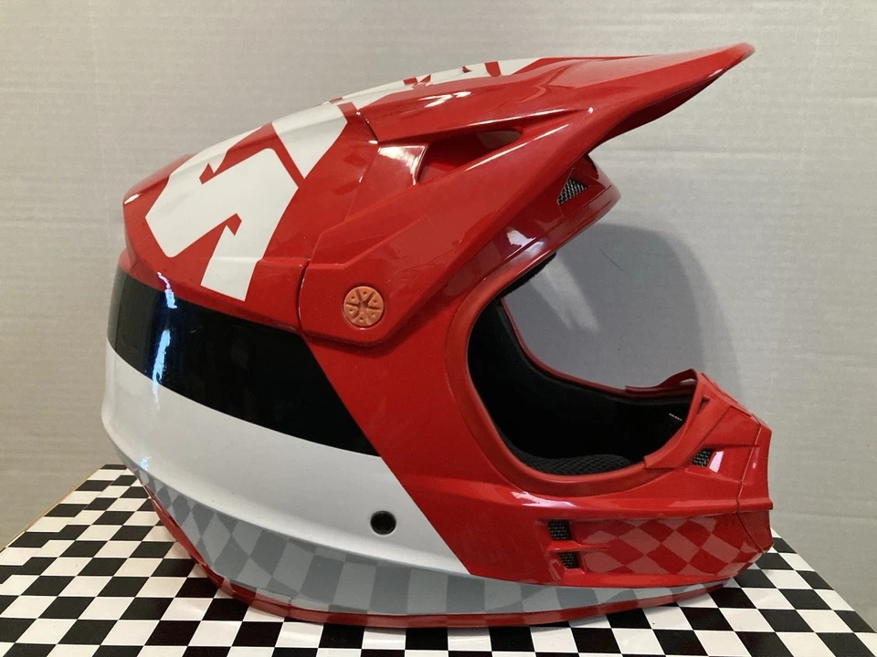 Capacete de motocross Shift MX WHIT3 asfalto adulto XL 61-61cm vermelho/preto/cinza/branco - Imagem 4 de 4