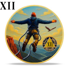 AA 12 Year Sobriety Coin - Overcome Dilemma AA Chips Medallion Anniversary Gifts