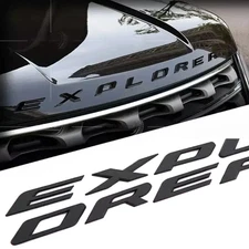 3D Front Hood Letter Emblem For Explorer 2011-2022 Matte Black Sport Badge