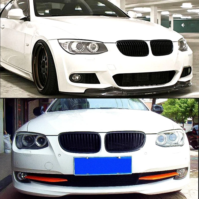 For BMW E92 E93 LCI 2010-2013 328i 335i Coupe Gloss Black Front Kidney Grilles Foto 3 de 4