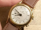 Revue Thommen cricket 7922001 Ararm Gold Hand-winding Round Men's Watch Vintage