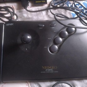 SNK Neo Geo Neogeo AES ROM Console System with  Stick Controller x2 Set Tested