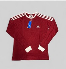 Image of ADIDAS LONG SLEEVE THREE STRIPES MENS CREW NECK T-SHIRT