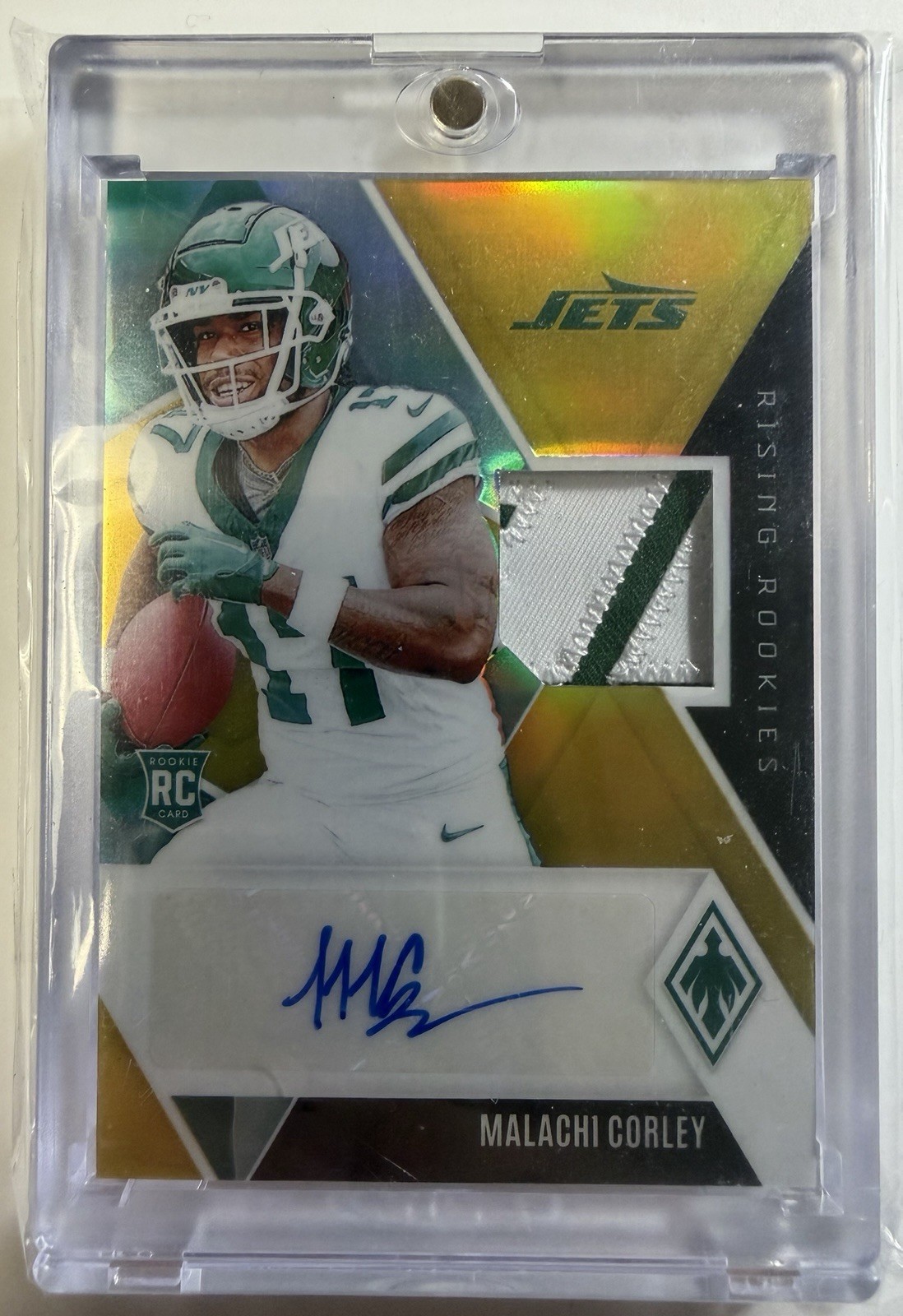 Malachi Corley Panini National Treasures Crossover Rookie Patch Autographs #MCY Holo Gold