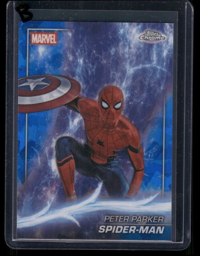 SPIDER-MAN 2025 TOPPS CHROME MARVEL STUDIOS SAPPHIRE #61 REFRACTOR B