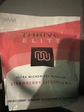 LE - VEL  Thrive ELITE Strawberry Shake Mix | New 16 Packets