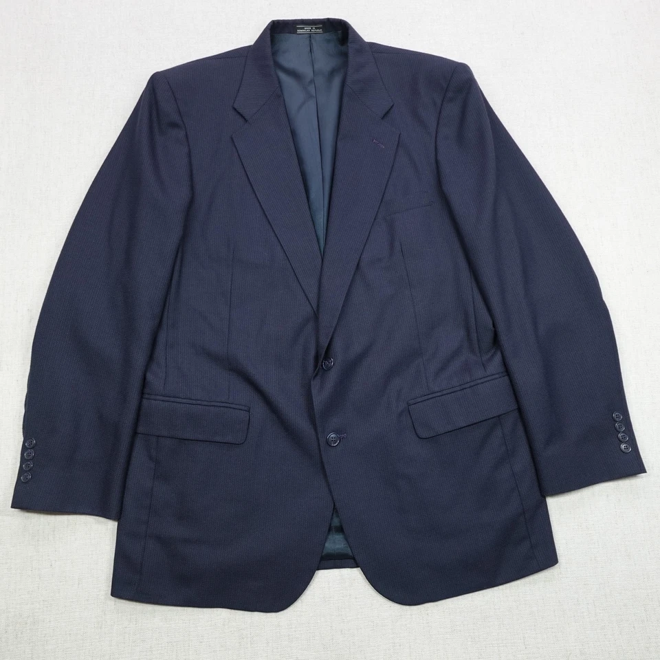 Traje Barrington Para Hombres 44L Azul Marino Dos Piezas Blazer Pantalones Chaqueta Clásico Formal Foto 3 de 4