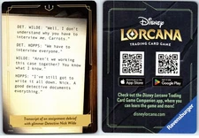 #1 Judy Hopps Case File Insert Double QR Back 2025 Lorcana Whispers in the Well