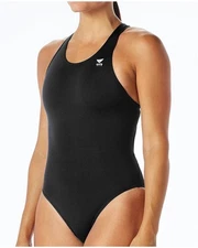 NWOT TYR 26 Tyreco Solid Diamondback Swimsuit Black 110306