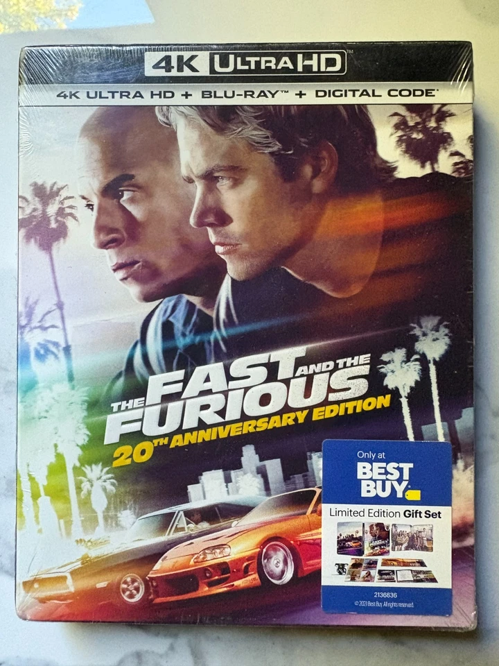 The Fast and the Furious 4K Steelbook 20th Anniversary Gift Set Best Buy Sealed Foto 2 de 3