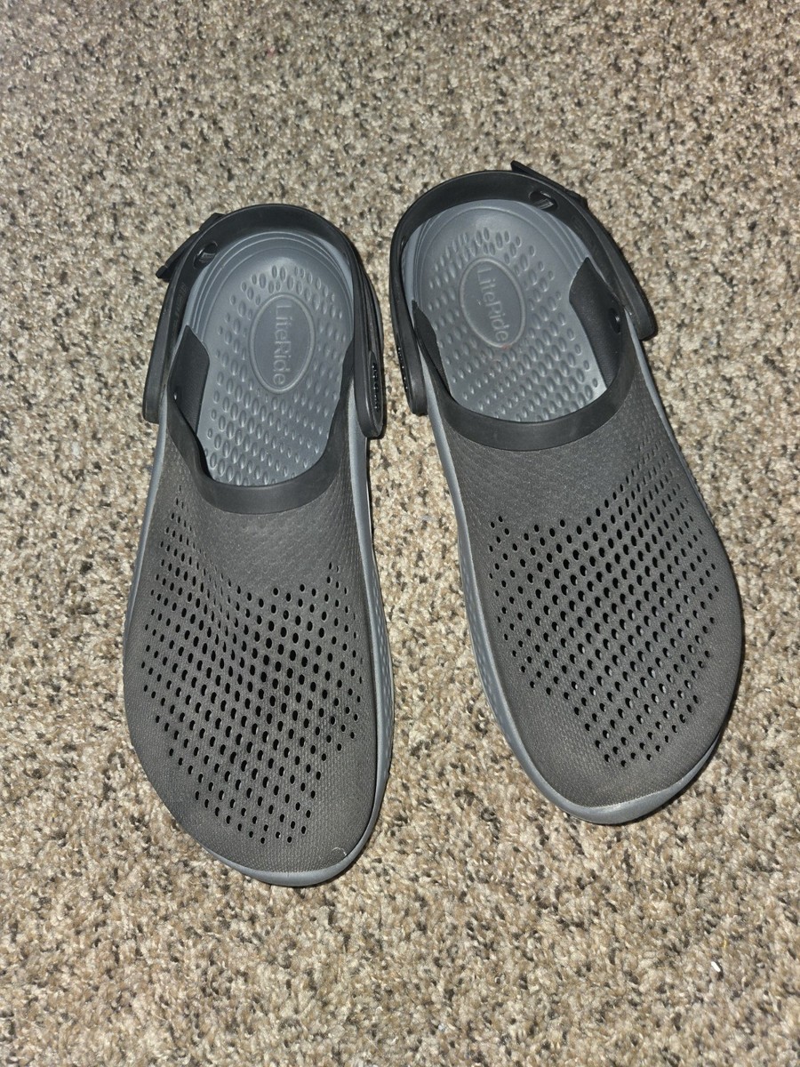 Crocs LiteRide 360 Clogs/Size M8 W10/ Black/Gray/Ankle Strap  display picture 1