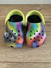 Crocs Classic Solarized Multicolor Infant Clog Size C-4 Tie Dye