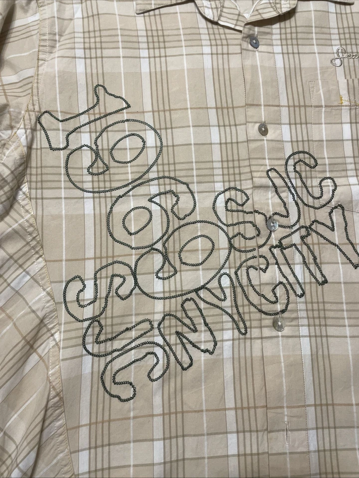 Sean John Boys Kids Tan Plaid Button Down Dress Shirts Small (8/10) - Image 2 of 4