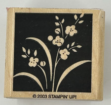 Stampin Up Flower Bouquet Wood Mount Rubber Stamp