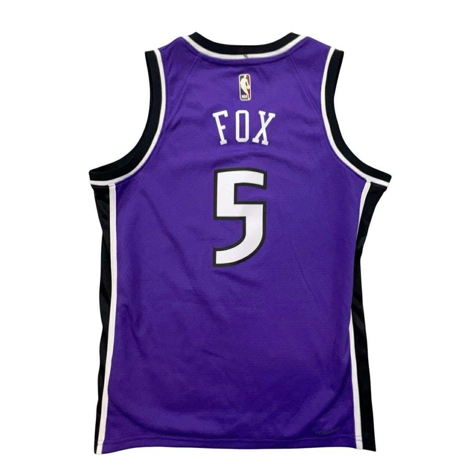 Nike De'Aaron Fox Sac Kings NBA Jersey HWC Nights Classic Edition M NWT YOUTH - Image 2 of 4
