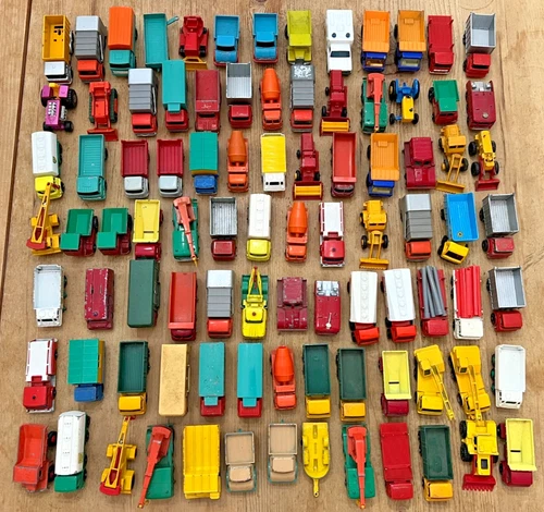 91 Vintage Matchbox Lesney TRUCKS in Varying Condition