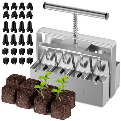 ''2Inch Soil Blocker  8 Cell Handheld Tool for Seed Starting & Transplanting''