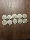 Kennedy Half's, 40% silver, lot of 10 circulated coins, 1966, 1967, 1968, 1969