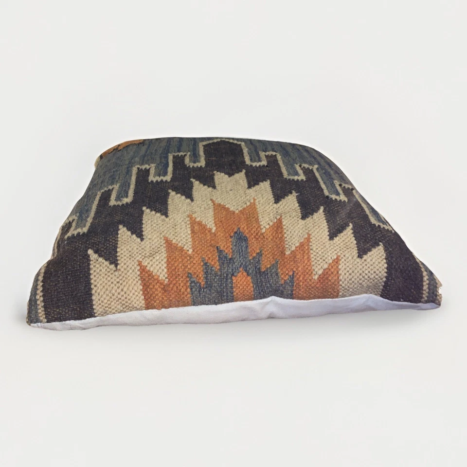 Wool Kilim Rug Style Pillow Cover Sham Case 20 in - Image 3 of 4