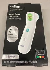 Braun Sensian Contact 5 Forehead Thermometer Gentle Digital Thermometer BFH175US