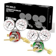 Oxygen and Acetylene Regulators CGA540 and CGA510- Compatible with V T-Handle