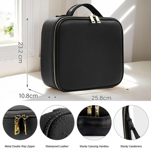 Bolsa de Maquillaje de Viaje con Luz LED Estuche de Maquillaje con Espejo Organizador de Cosméticos - Imagen 5 de 6
